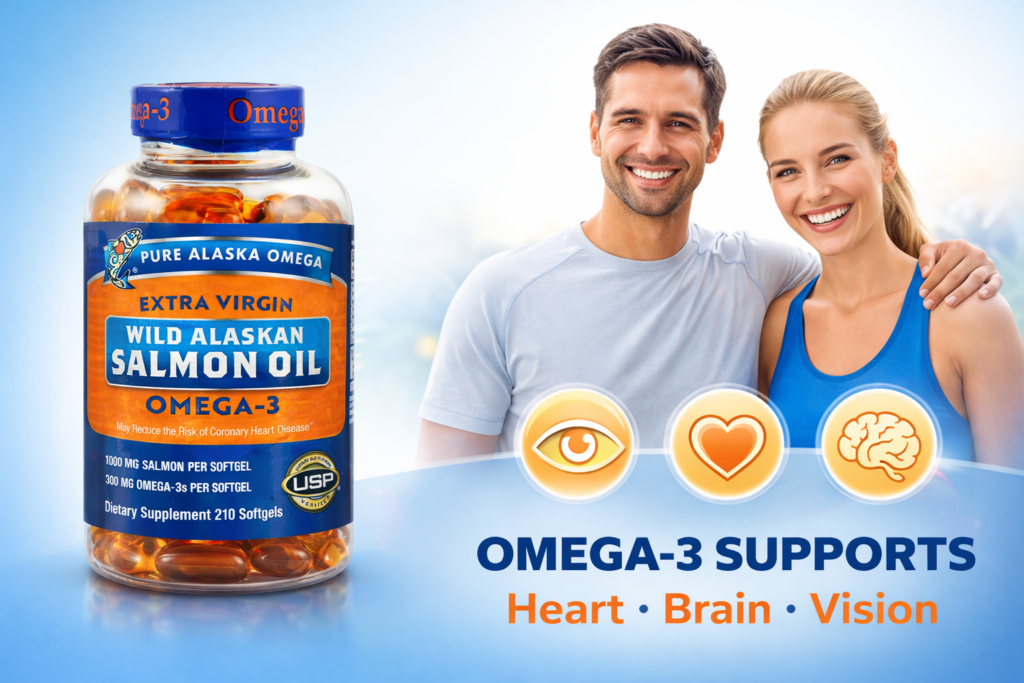 Dầu Cá Hồi Salmom Oil Omega 3 1000mg 210 Viên Của Mỹ
