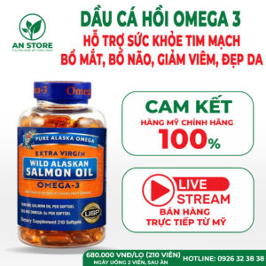Dầu Cá Hồi Salmom Oil Omega 3 1000mg Của Mỹ