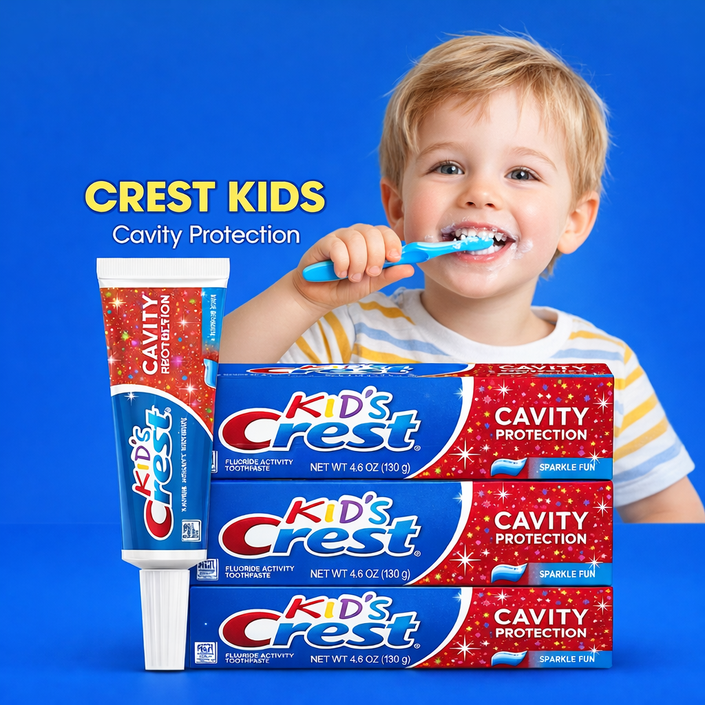 Hướng Dẫn Sử Dụng Kem Đánh Răng Crest Kid's Cho Trẻ Em