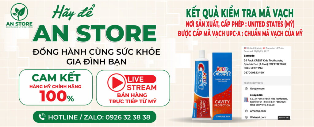 KẾT QUẢ KIỂM TRA MÃ VẠCH KEM ĐÁNH RĂNG CREST KID'S DO AN STORE CUNG CẤP