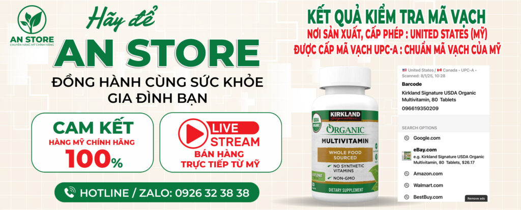 KẾT QUẢ KIỂM TRA MÃ VẠCH VITAMIN TỔNG HỢP DO AN STORE CUNG CẤP