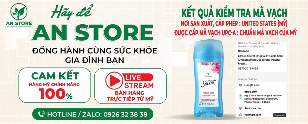 KẾT QUẢ KIỂM TRA QUÉT MÃ VẠCH SÁP LĂN NÁCH DO AN STORE CUNG CẤP