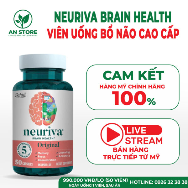 Viên Uống Bổ Não Neuriva Original 50 Viên Của Mỹ