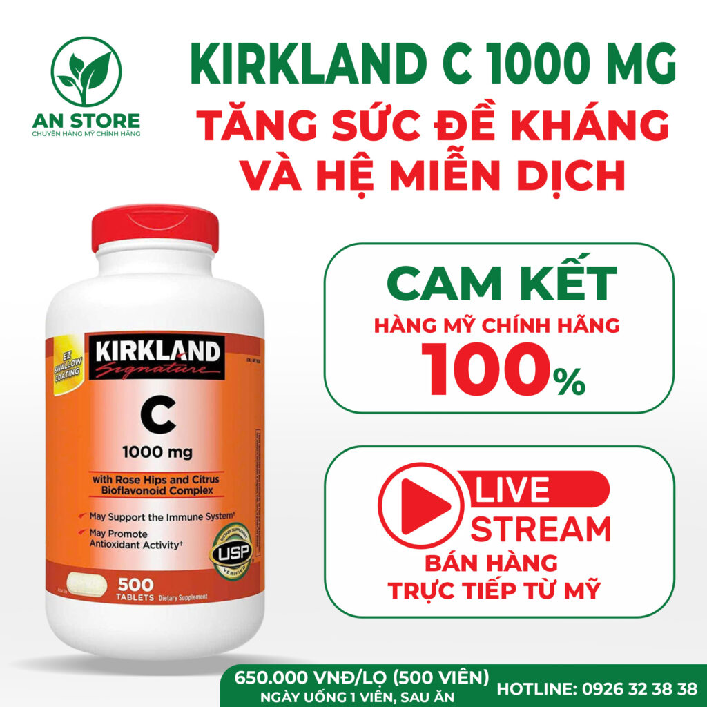 Viên Uống Bổ Sung Vitamin C 1000mg Của Mỹ