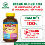 Vitamin Bổ Bầu Nature Made Prenatal Folic Acid + DHA Của Mỹ, 100% Chính Hãng, Chuẩn Nội Địa Mỹ, Giá Tốt