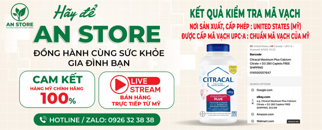 Citracal Maximum Plus Do An Store Cung Cấp Luôn Có Chuẩn Mã Vạch UPC-A