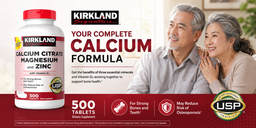 Kirkland Signature Calcium Citrate, Magnesium & Zinc with Vitamin D3