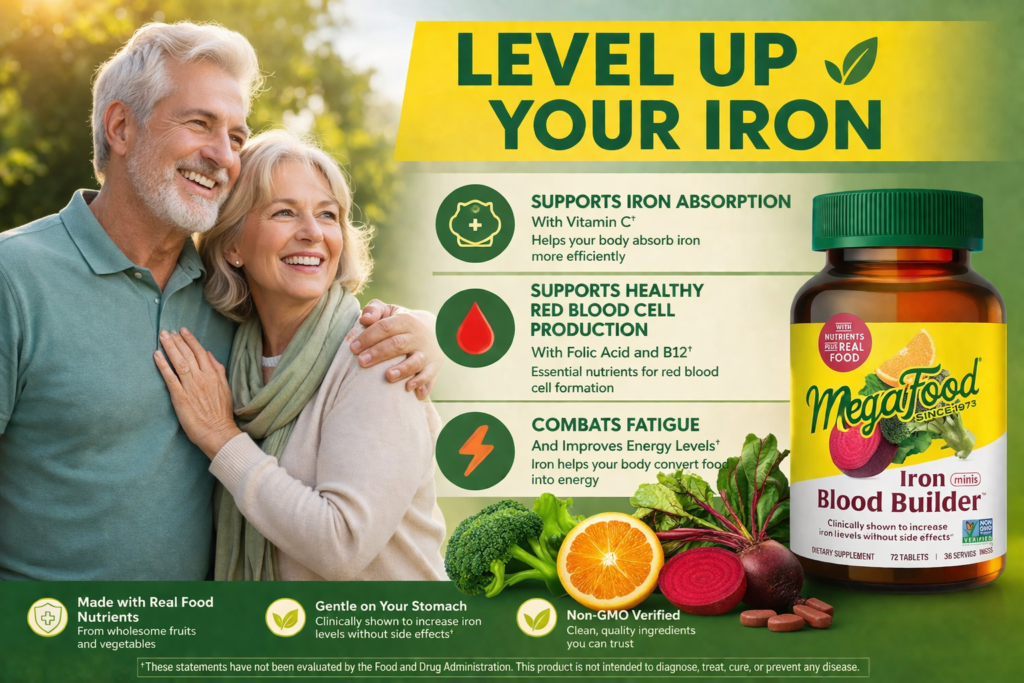 Công dụng thuốc bổ máu hữu cơ MegaFood Iron Blood Builder của Mỹ