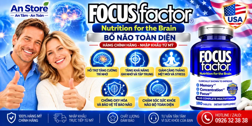Công Dụng Thuốc Bổ Não Focus Factor 180 Viên Của Mỹ