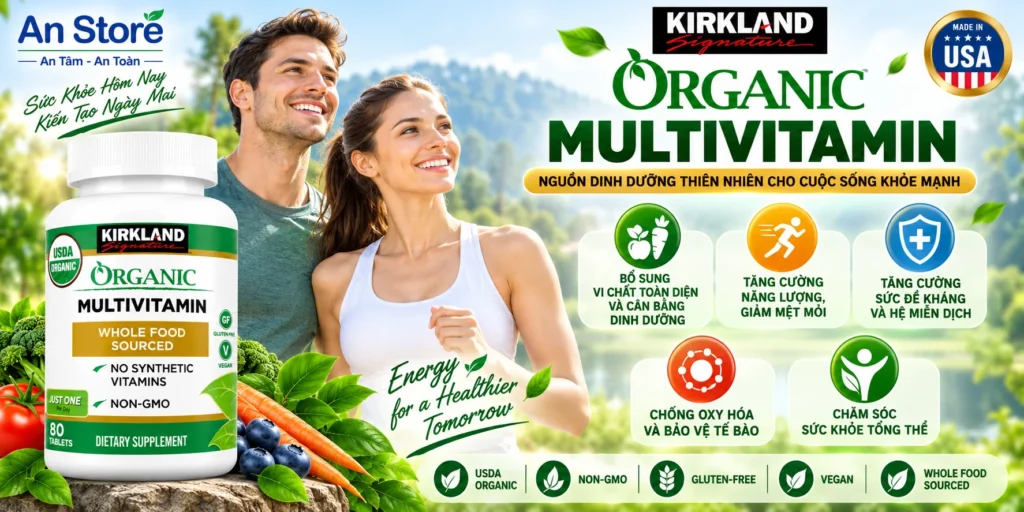 Công Dụng Tuyệt Vời Của Vitamin Tổng Hợp Hữu Cơ Kirkland Của Mỹ