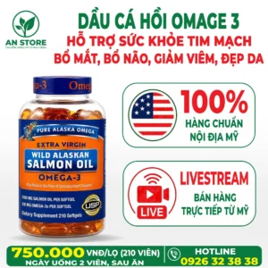 Dầu Cá Hồi Wild Alaskan Salmon Oil Omega-3 Của Mỹ