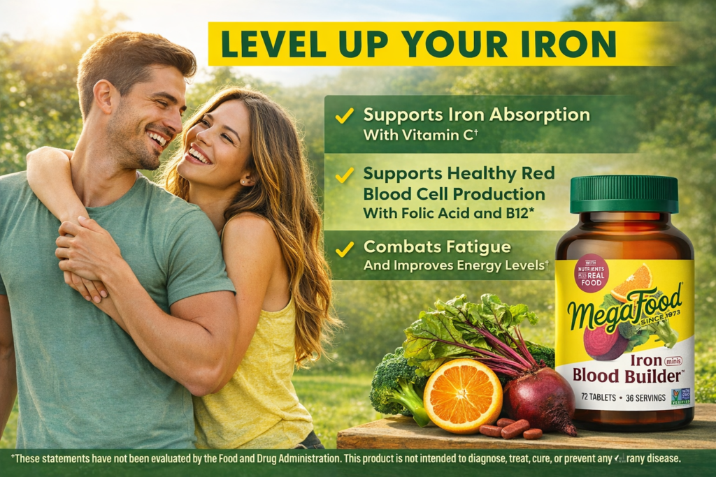 Thuốc Bổ Máu Hữu Cơ MegaFood Iron Blood Builder 72 Viên Của Mỹ Chính Hãng