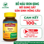 Thuốc Bổ Máu Nature Made Iron 65mg 365 Viên Của Mỹ, 100% Chính Hãng, Chuẩn Nội Địa Mỹ, Giá Tốt