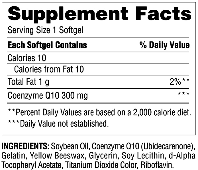 Thành phần Kirkland CoQ10 300mg 100 viên của Mỹ