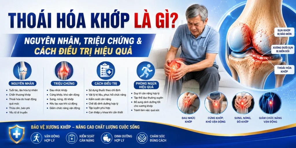 Thoái Hóa Khớp: Nguyên Nhân, Triệu Chứng & Các Phương Pháp Điều Trị Hiệu Quả Nhất