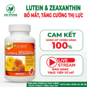 Thuốc Bổ Mắt Trunature Vision Complex Lutein & Zeaxanthin 140 Viên Của Mỹ