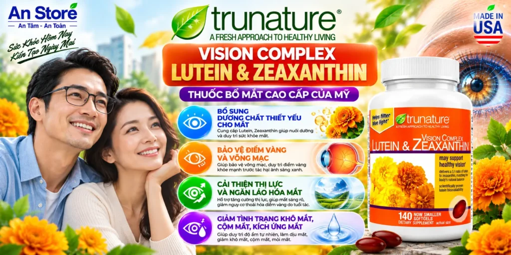 Thuốc Bổ Mắt Trunature Vision Complex Lutein & Zeaxanthin Của Mỹ