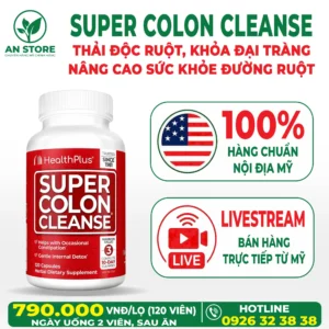 Viên Uống Thải Độc Ruột HealthPlus Super Colon Cleanse Của Mỹ