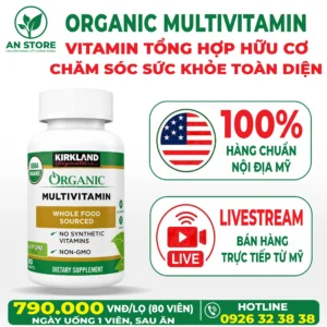 Vitamin Tổng Hợp Hữu Cơ Kirkland Organic Multivitamin Của Mỹ
