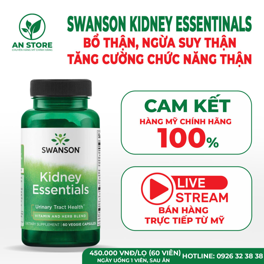 Viên Uống Bổ Thận Swanson Kidney Essentials Của Mỹ