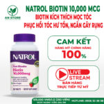 Viên Ngậm Mọc Tóc Natrol Biotin 10000 mcg Của Mỹ, 100% Chính Hãng, Giá Tốt