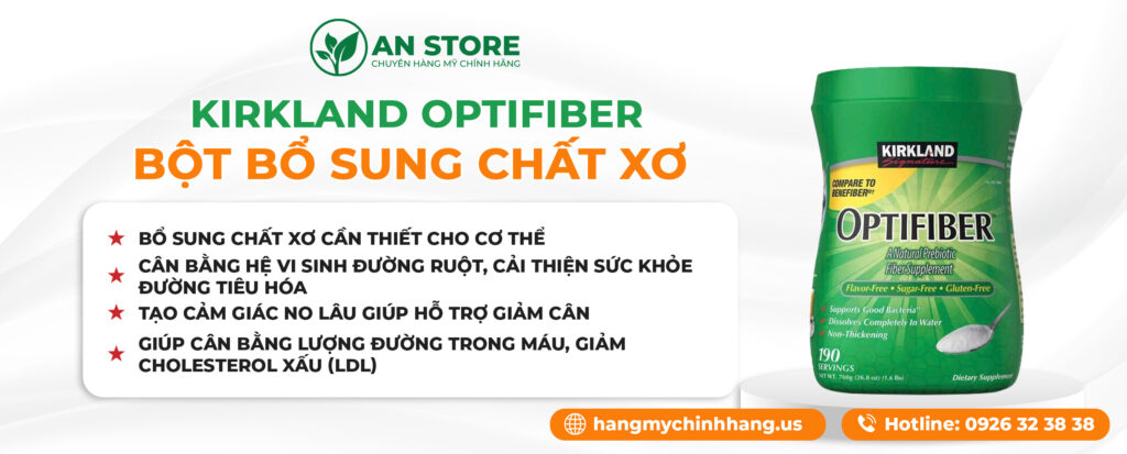 Công Dụng Bột Bổ Sung Chất Xơ Kirkland Optifiber Của Mỹ