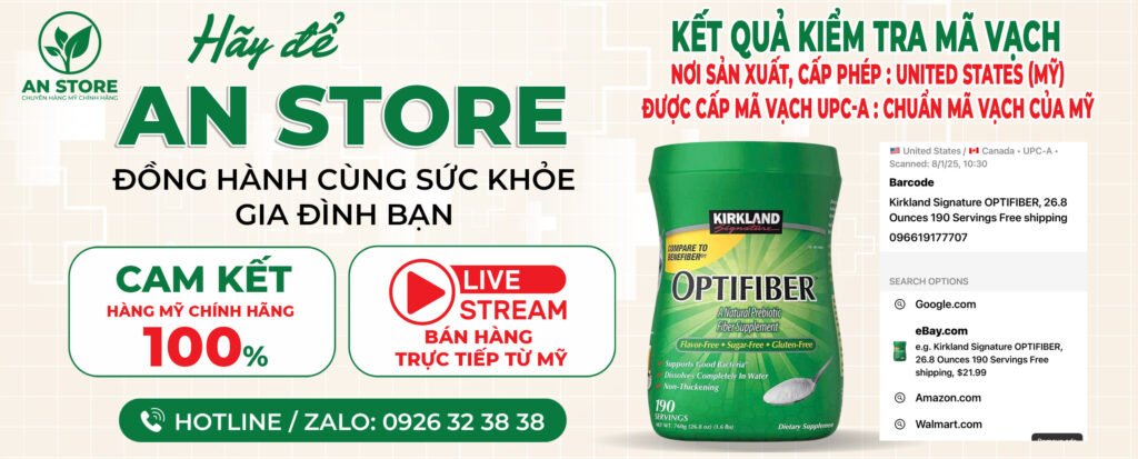 KẾT QUẢ KIỂM TRA MÃ VẠCH BỘT CHẤT XƠ DO AN STORE CUNG CẤP