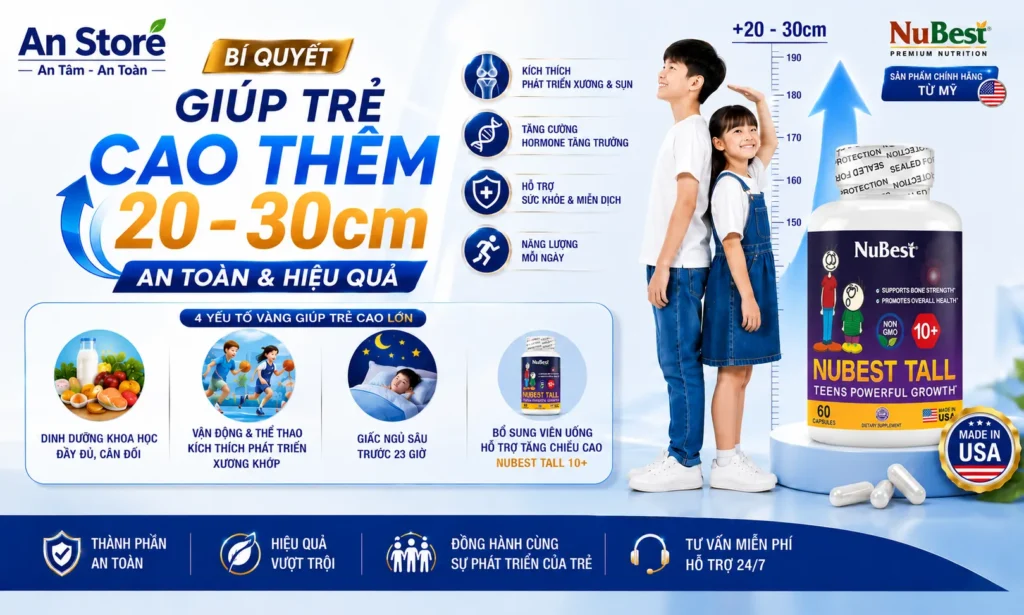 Bí Quyết Giúp Trẻ Cao Thêm 20 – 30cm An Toàn Và Hiệu Quả