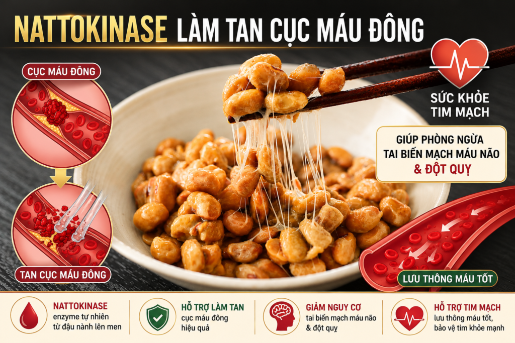 Nattokinase Là Gì? Công Dụng Của Nattokinase Trong Việc Ngăn Ngừa Tai Biến, Chống Đột Quỵ