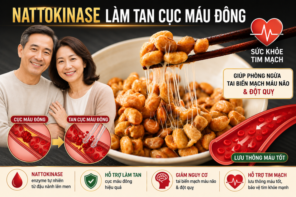 Sử Dụng Nattokinase Giúp Ngăn Ngừa Tai Biến Mạch Máu Não Hiệu Quả