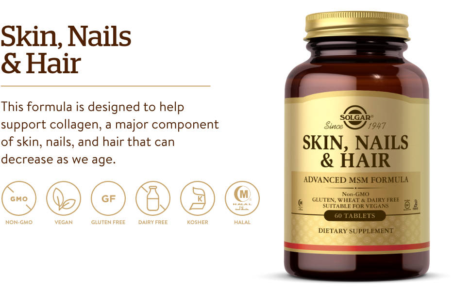 Viên Uống Chăm Sóc Da, Móng & Tóc Solgar Skin, Nails & Hair Của Mỹ