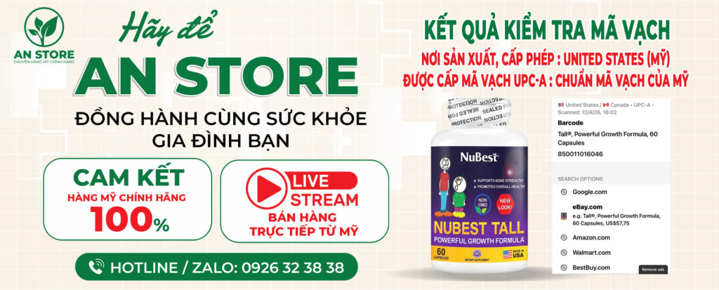 NuBest Tall New Look Do An Store Cung Cấp Luôn Có Mã Vạch Chuẩn Mỹ UPC-A