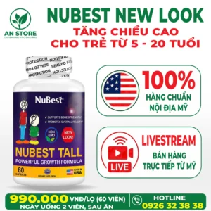 Viên Uống Tăng Chiều Cao NuBest Tall New Look Của Mỹ