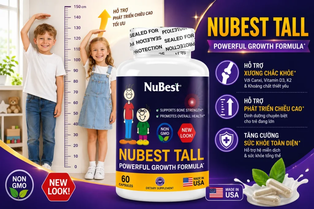 Viên Uống Tăng Chiều Cao NuBest Tall New Look Của Mỹ Chính Hãng tại An Store