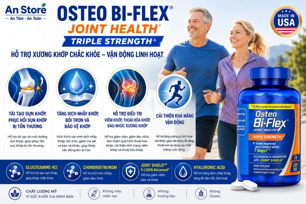 Công Dụng Của Thuốc Điều Trị Đau Nhức Xương Khớp Của Mỹ Osteo Bi-Flex