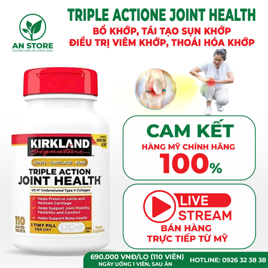 Thuốc Bổ Xương Khớp Kirkland Triple Action Joint Health 110 Viên Của Mỹ