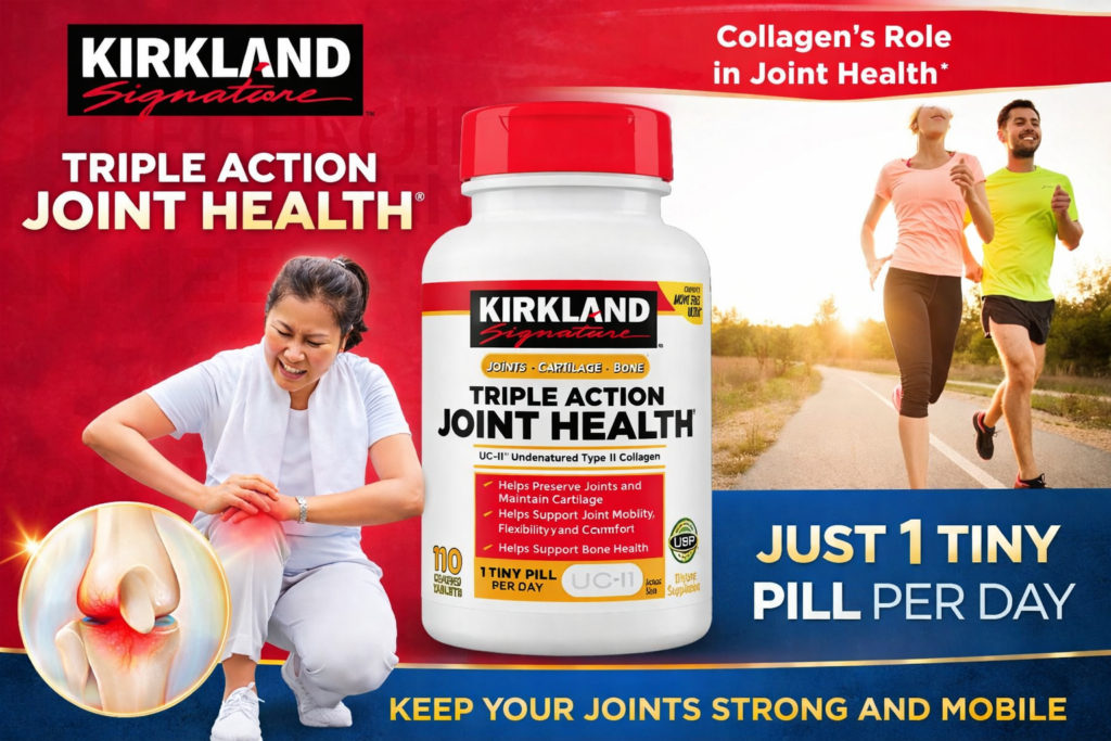 Viên Uống Bổ Khớp Kirkland Triple Action Joint Health 110 Viên Chính Hãng Của Mỹ
