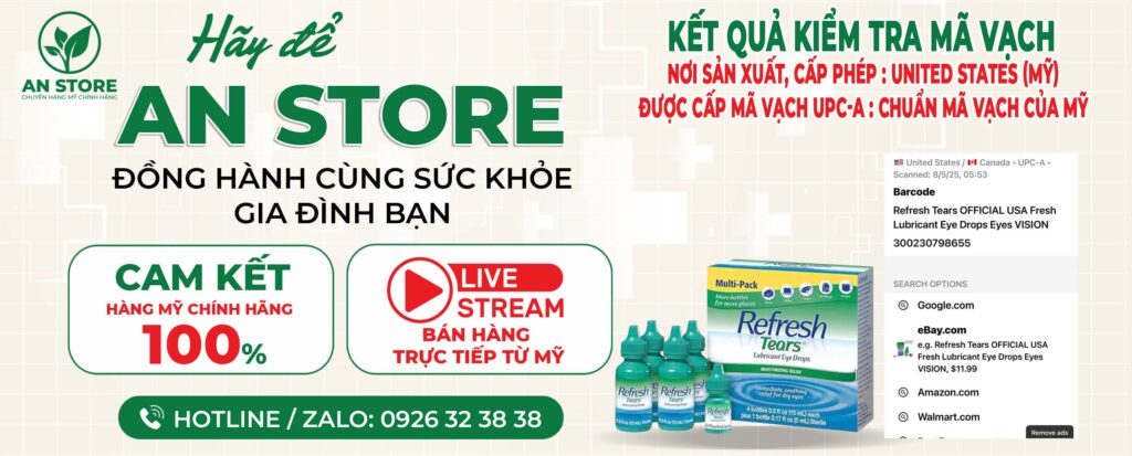 Mã Vạch Nước Mắt Nhân Tạo Refresh Tears