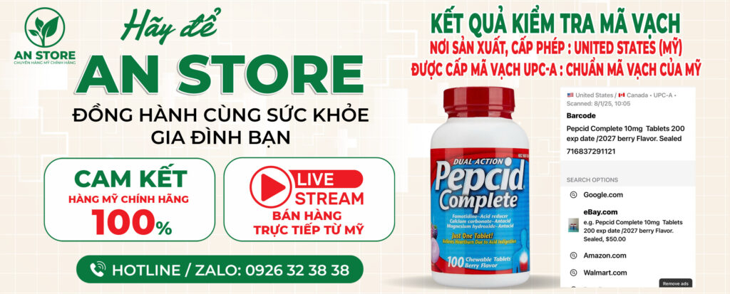 Mã Vạch Thuốc Dạ Dày Pepcid Complete Của Mỹ