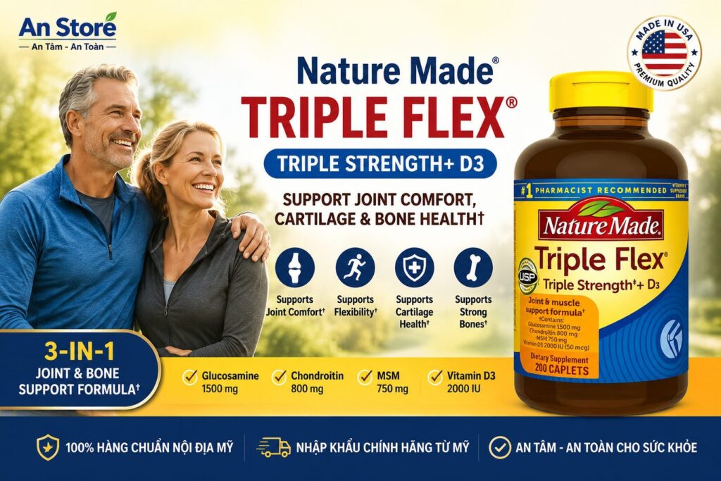Thuốc Bổ Xương Khớp Nature Made Triple Flex 200 Viên Của Mỹ