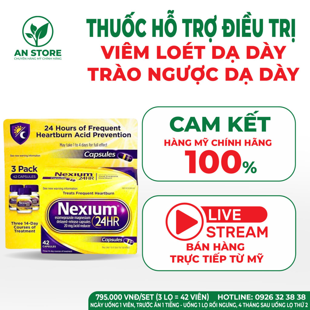 Thuốc Dạ Dày Nexium 24HR Của Mỹ