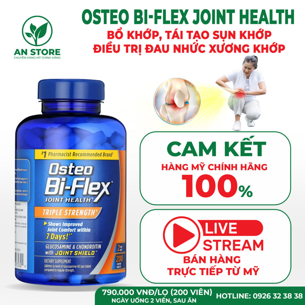 Thuốc bổ xương khớp Osteo Bi Flex Triple Strength 200 viên của Mỹ chính hãng