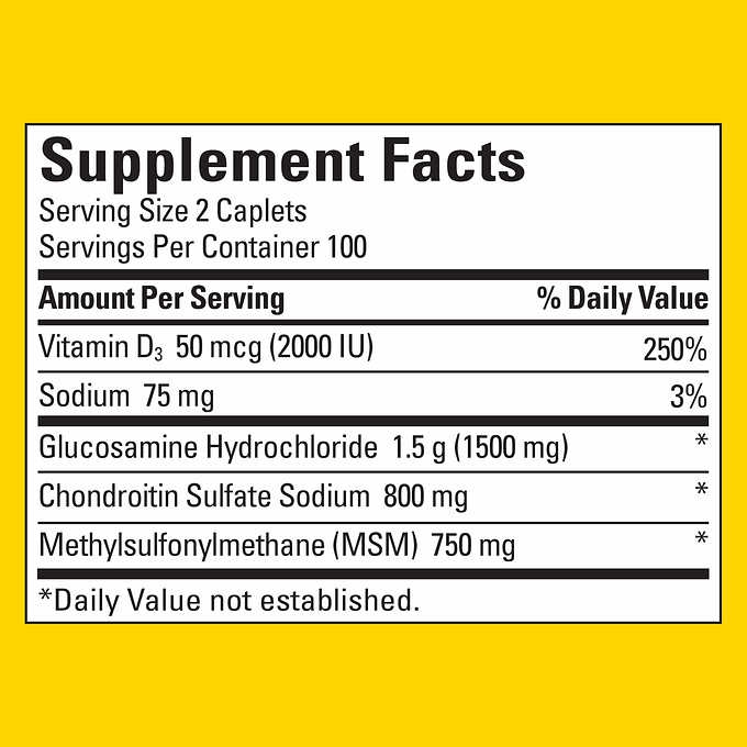 Thành Phần Thuốc Bổ Khớp Nature Made Triple Flex 200 Viên Của Mỹ