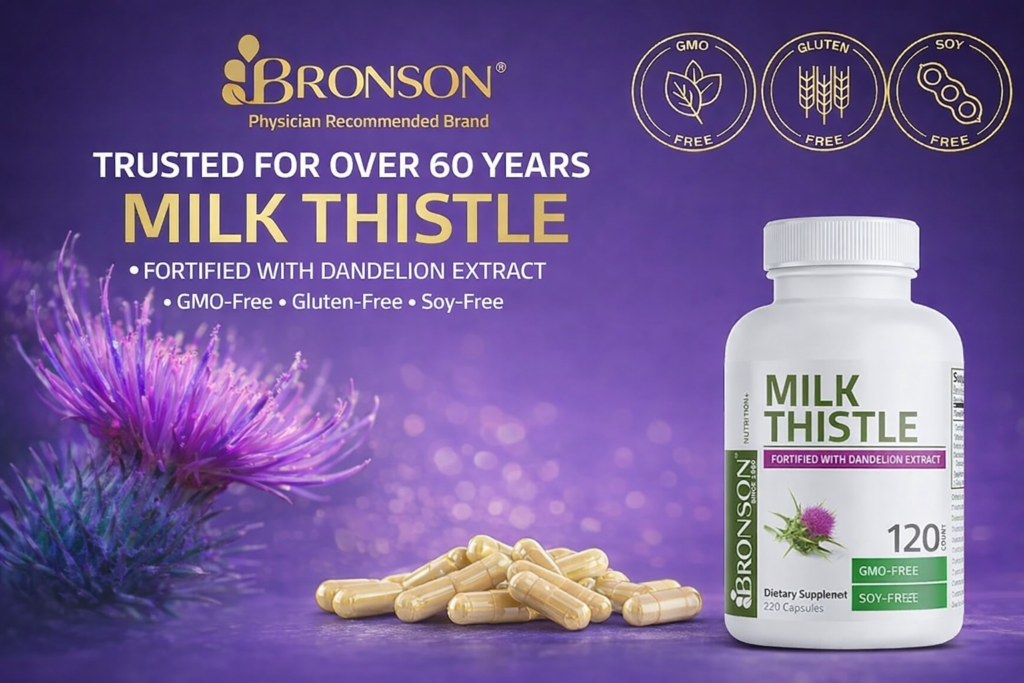 Thuốc Bổ Gan Bronson Milk Thistle 1000mg 120 Viên Của Mỹ