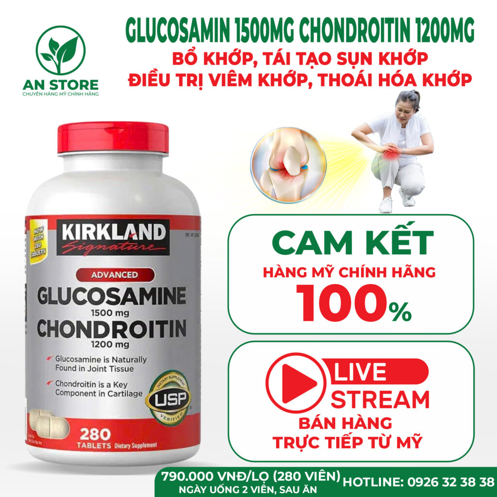 Thuốc Bổ Khớp Kirkland Glucosamine 1500mg 280 Viên Của Mỹ