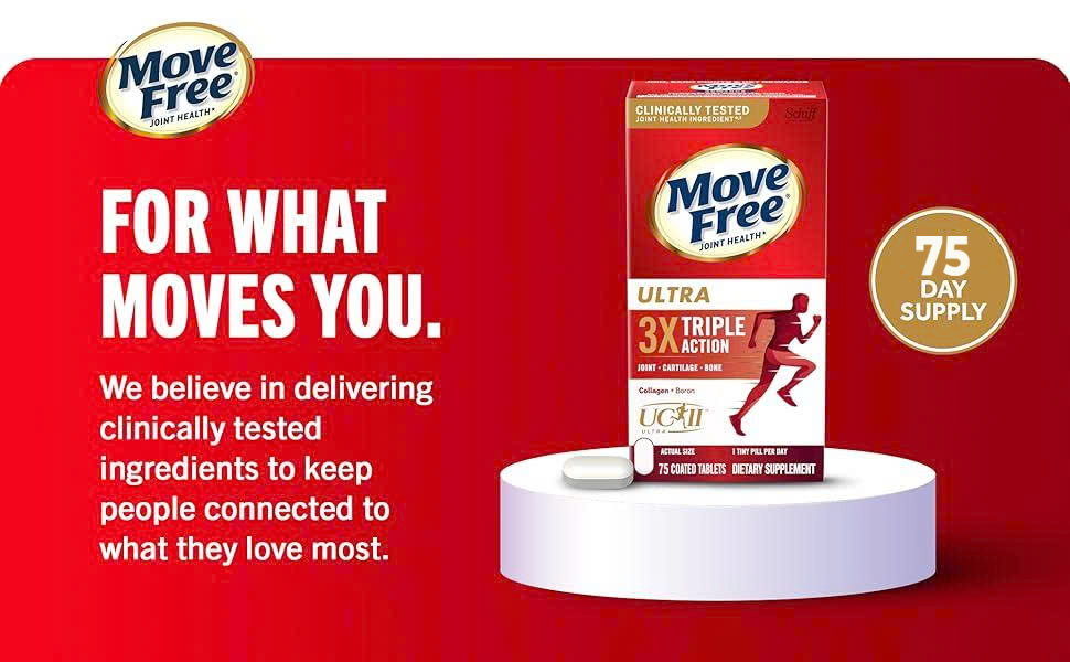 Thuốc bổ xương khớp Move Free Ultra 3X Triple Action 75 viên của Mỹ chính hãng