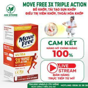 Thuốc Bổ Xương Khớp Move Free Ultra 3X Triple Action 75 Viên Của Mỹ