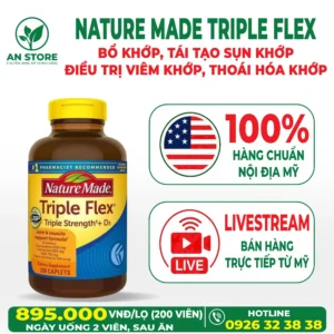 Thuốc Bổ Xương Khớp Nature Made Triple Flex 200 Viên Của Mỹ