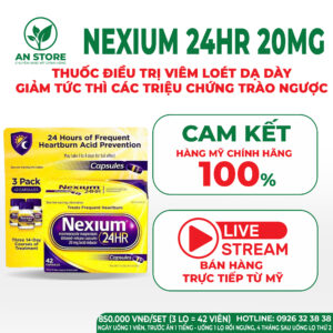 Thuốc Dạ Dày Nexium 24HR Của Mỹ