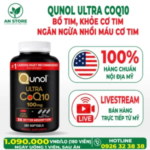 Thuốc Bổ Tim Qunol Ultra CoQ10 100mg 180 Viên Của Mỹ